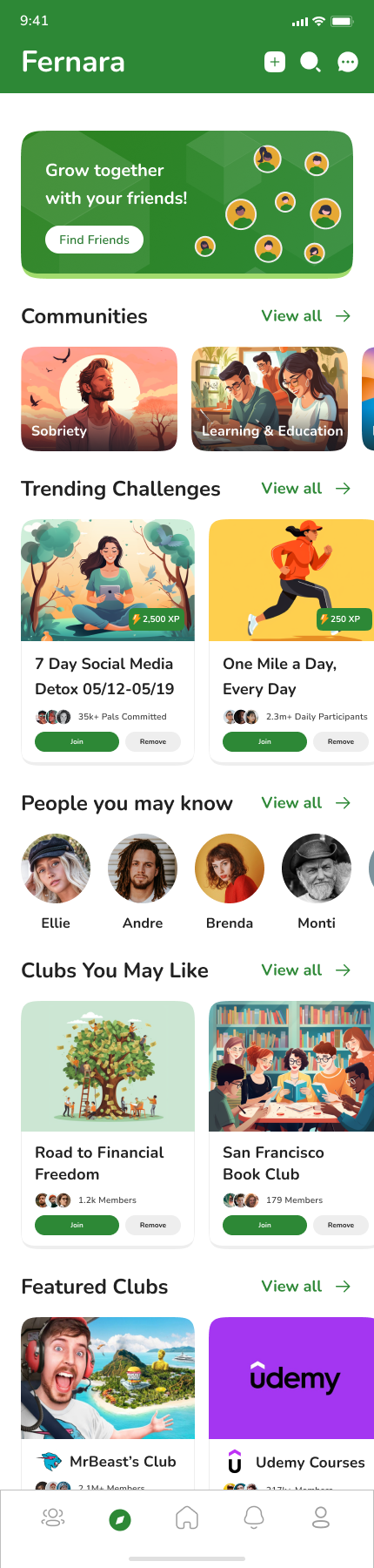 Discover feed