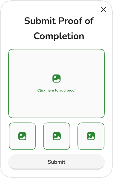 Submitting proof of completion